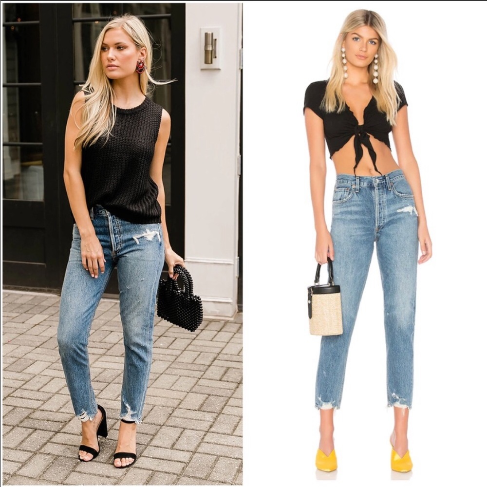 AGOLDE Jamie High Rise Classic Jeans in Grade